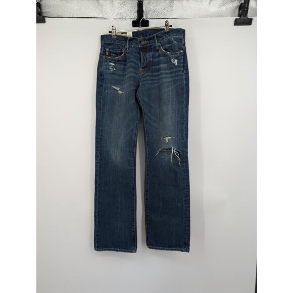 NWT Abercrombie & Fitch Men's 30 32 Classic Straight Button Fly Dark Wash Denim - Picture 1 of 9